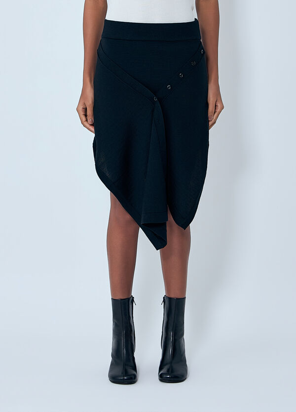 Lemaire Buttoned Skirt Black lem0264017